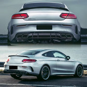 Achterbumper - Voor Mercedes C-Klasse C205/A205 Coupe/Convertible 2015-2018 - Auto accessoires - Splitter lip - C63 stijl