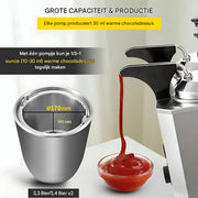Fonduepan - Elektrisch - Dispenser Machine - 2.5L x2 - Kaasverwarmer - Kaasfondue - Met 2 Pompen