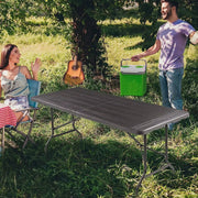 180 cm Opvouwbare Tafel Zyrell - Draagbare en Robuuste Kunststof Eettafel - Half Opklapbaar voor Binnen en Buiten - Ideaal voor Kamperen, Picknick en Feesten