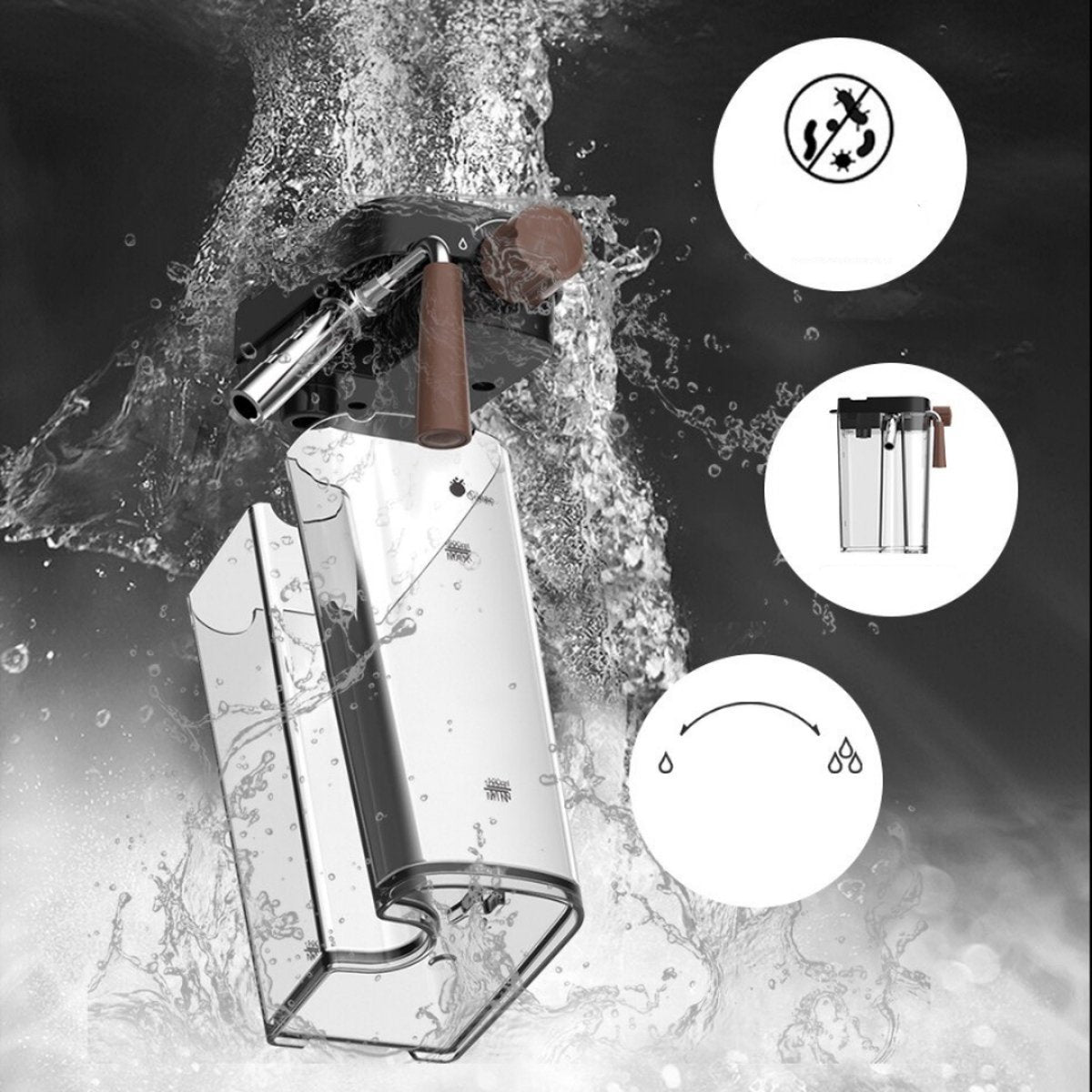 Happyment 3 in 1 Koffiemachine - Koffiezetapparaat - Koffie Apparaat - Pistonmachine - Melkopschuimer - Voor De Beste Koffie