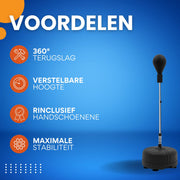 Staande boksbal - Bokszak - Bokspaal - Kinderen en volwassenen - Standaard