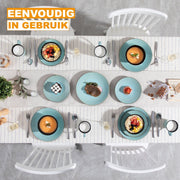 Lunaria Serviesset - 16 delig - 8 persoons - Bos groen - Dinerborden - Bordenset - Diepe borden - Ontbijtborden - Servies - Keukenservies