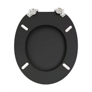 WC-bril - Toiletbril - Voor Toilet & Badkamer – Soft-Close – Hout - Zwart