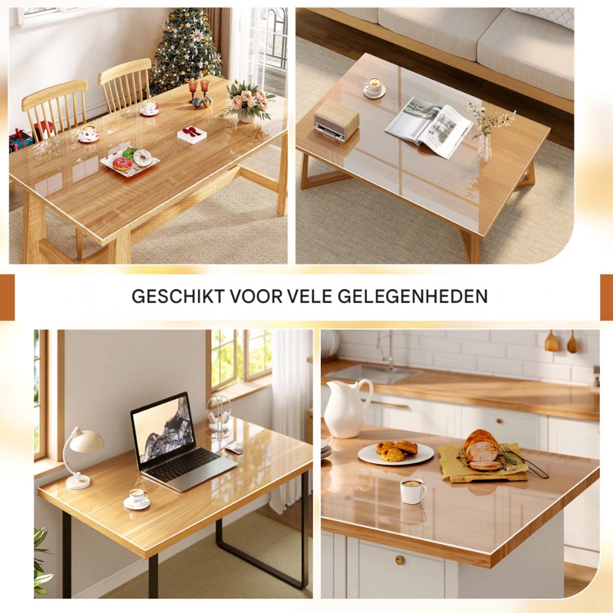 Transparant Tafelkleed - PVC Tafelbeschermer 2 mm - 100x180 cm - Waterdicht & Kristalhelder - Rechthoekig - Beschermhoes voor Eettafel