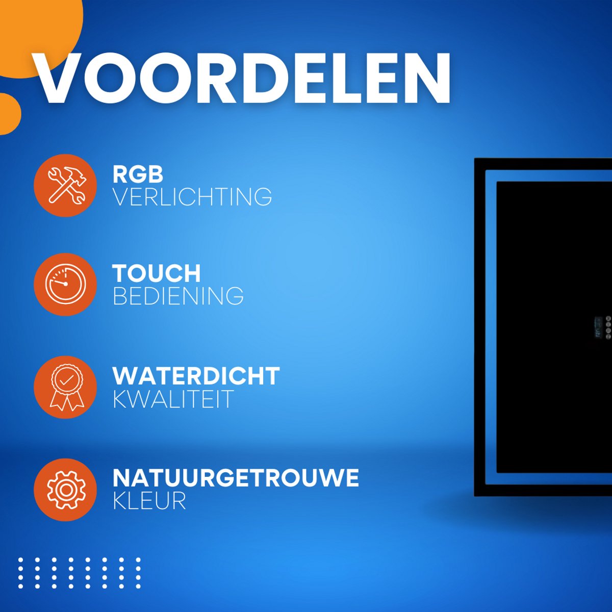 Grandiose Badkamerspiegel - Geen condens - Met verwarming en LED verlichting - Bluetooth en muziek - Spiegel voor badkamer - Rechthoekig - 140x70cm