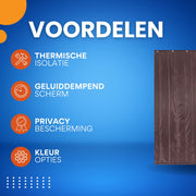 Deurgordijn - Vliegengordijn - Voor Winterisolatie en Privacy - Coffee 90 x 210 cm