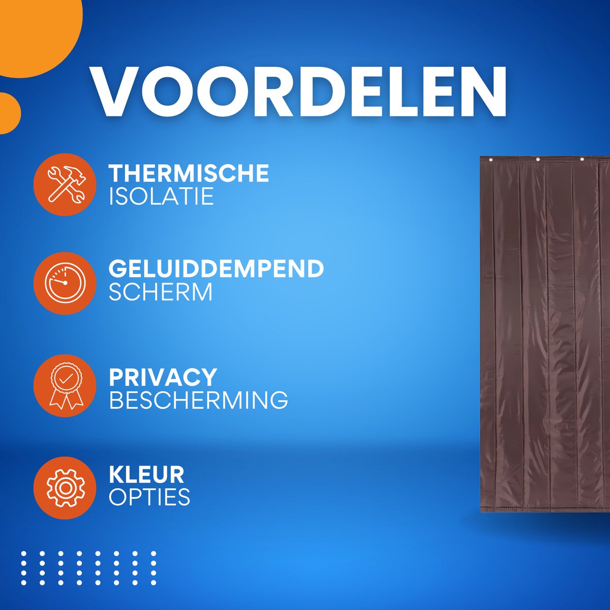 Deurgordijn - Vliegengordijn - Voor Winterisolatie en Privacy - Coffee 90 x 210 cm