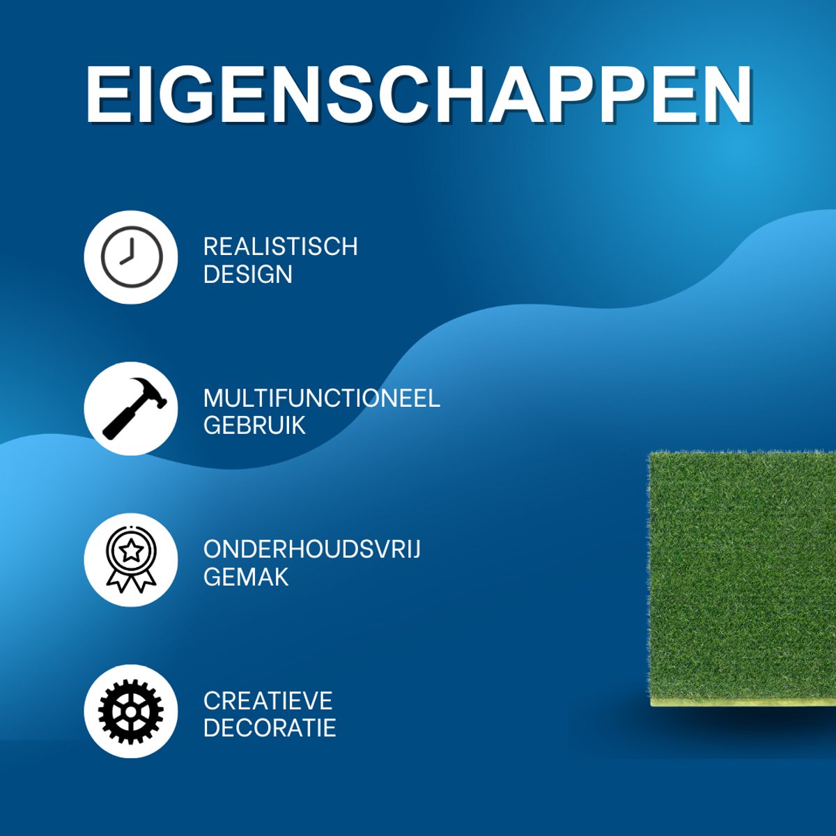 Kunstgrasmat - Voor buiten - 50x200cm - Vloerdecoratie - Tuin