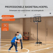 Basketbalpaal Deluxe - Verstelbare basketbalring - 1.2 tot 3 meter hoog - Voor buiten