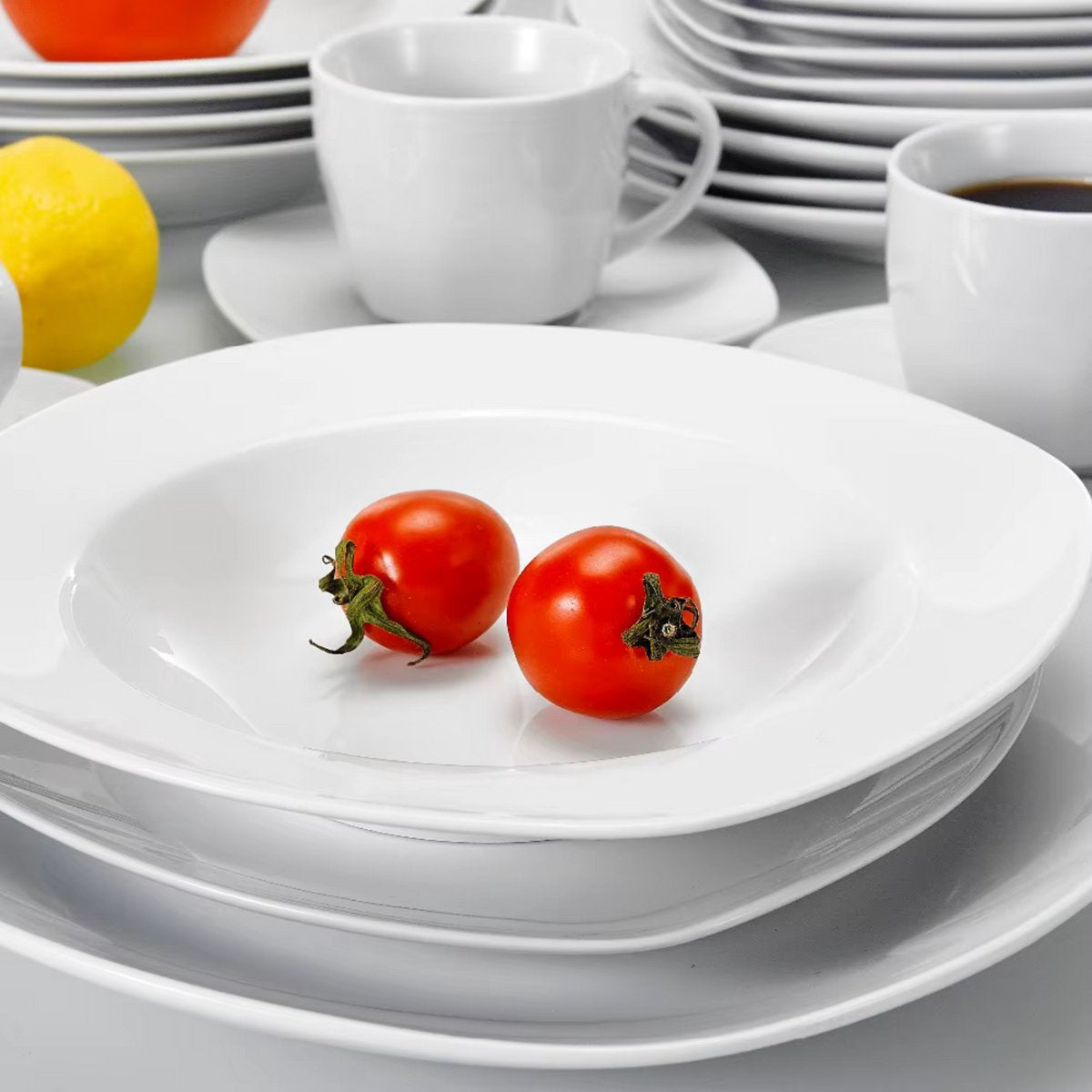 Regal Dinerborden – 6 persoons – 30 delig – Wit Keramisch – Serviesset – Breakfast Plates