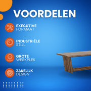 Directie bureau - Kantoor - Computerbureau - 180cm - Voor volwassenen