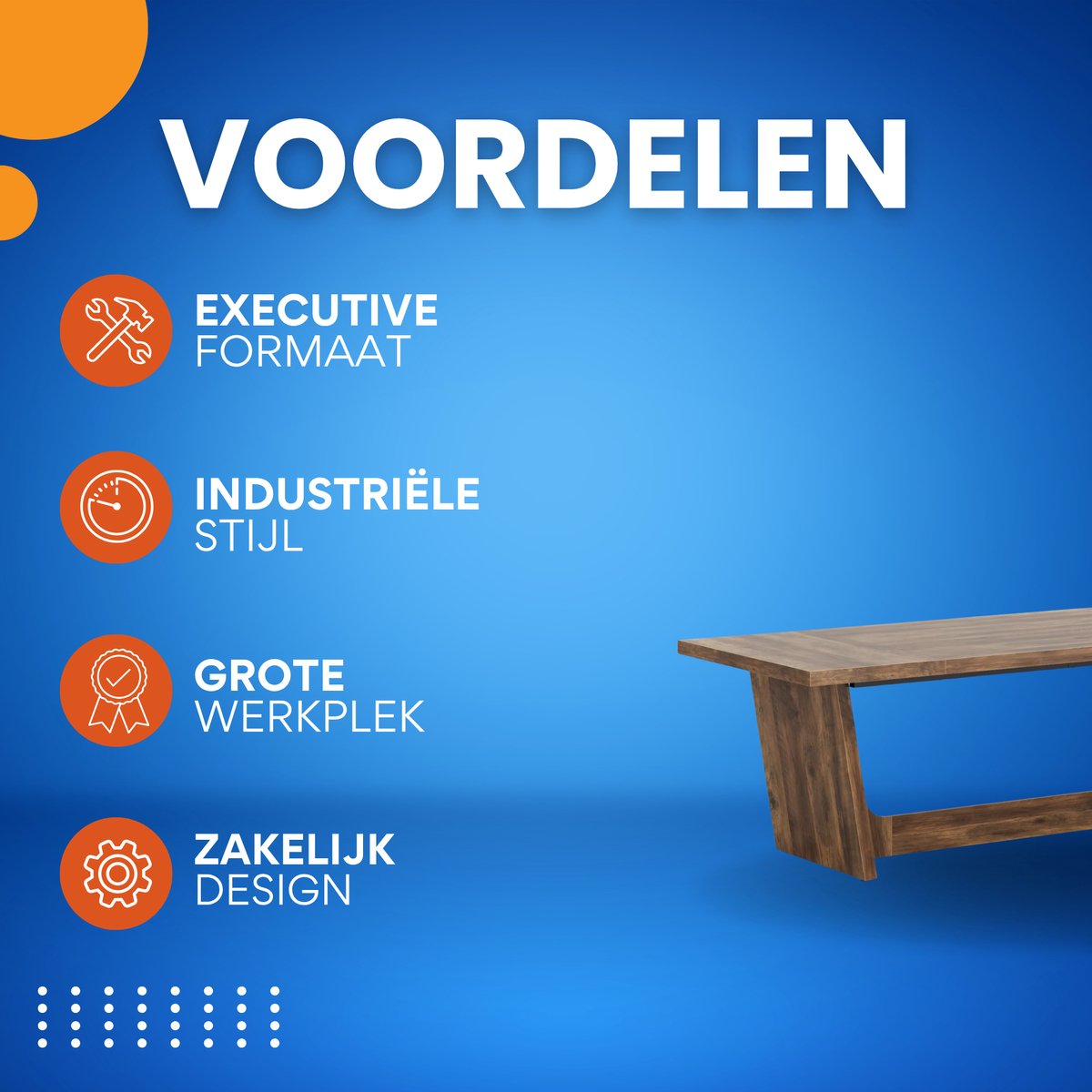 Directie bureau - Kantoor - Computerbureau - 180cm - Voor volwassenen