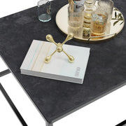 Mandina Salontafel Set - Set van 2 - Voor Kantoor of woonkamer - Vierkant - Tijdloos design - Glossy white