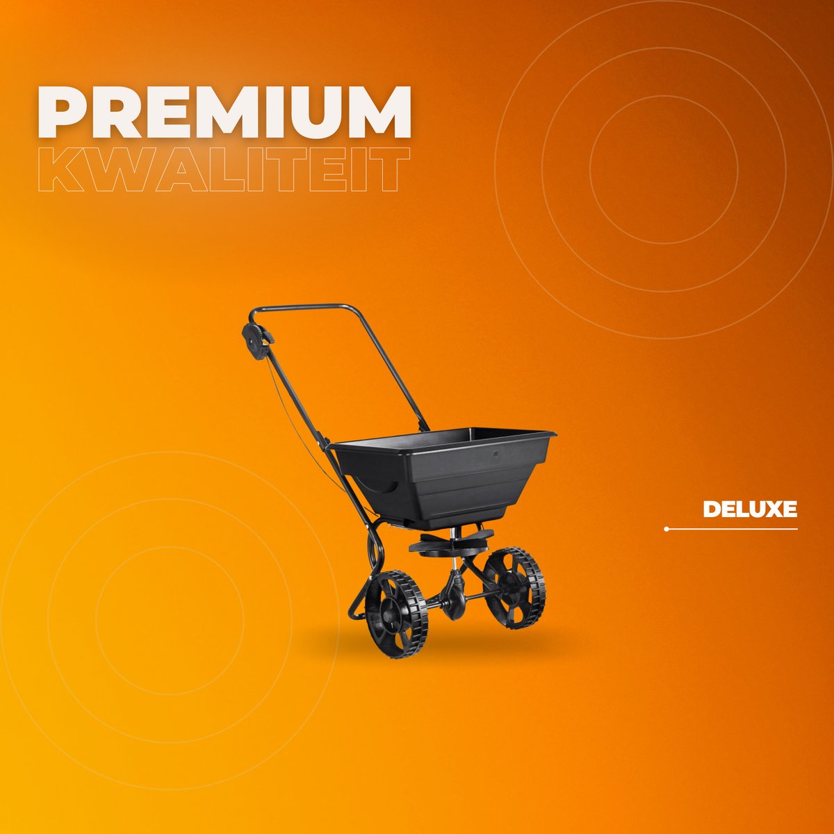 Kunstmeststrooier 15L - Strooiwagen - Handstrooier - Zaadstrooier - Gazon - 1145x545x830mm - 0-3m Breedte - Graszaad -11KG