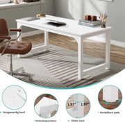 Bureau Vatina - Bruin - 160cm bureau - Voor 6 personen - Voor volwassenen - Computerbureau