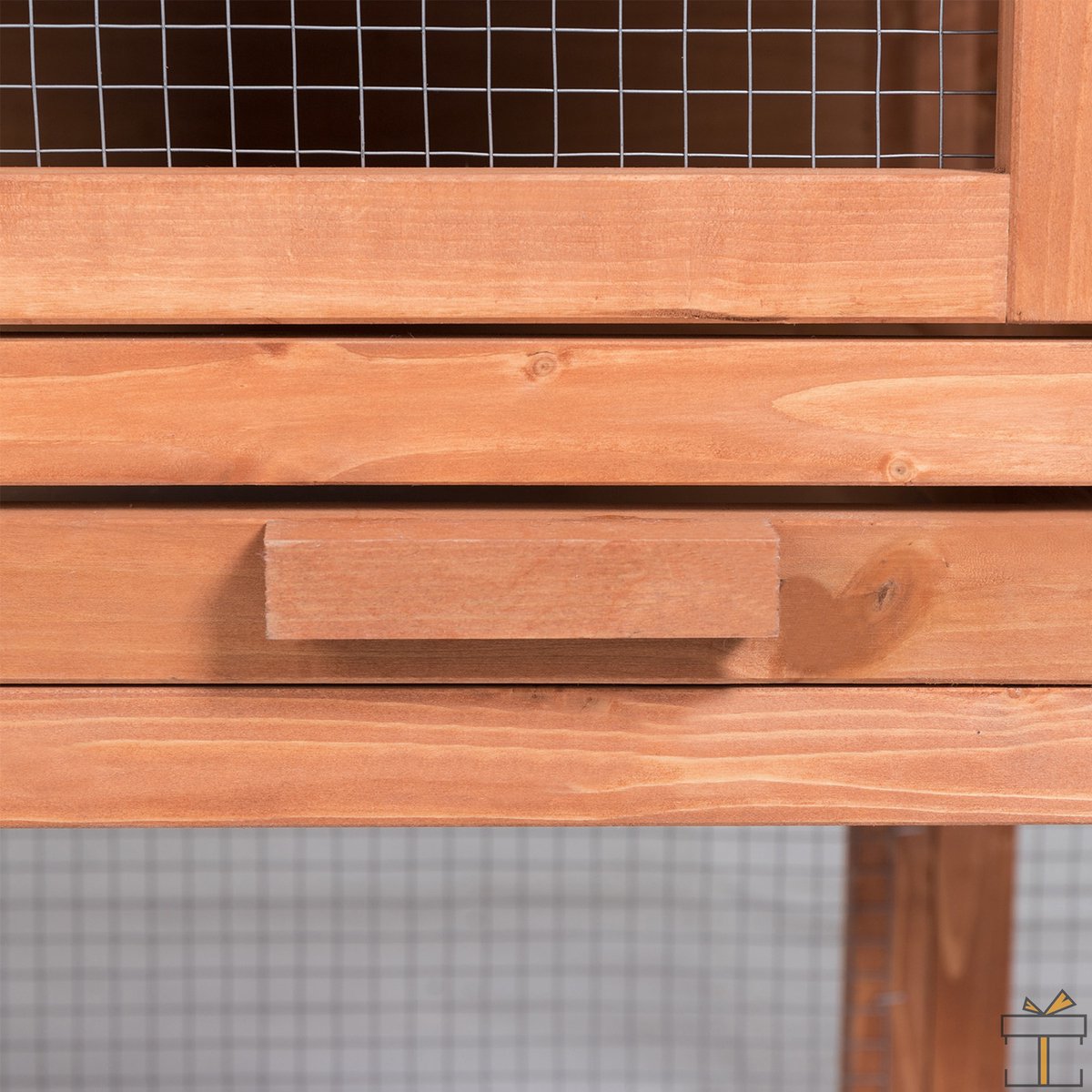 Happyment Houten Konijnenhok - Konijnenren voor binnen & buiten - 2 Verdiepingen - Black friday - Kerstcadeau