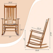 Schommelstoel Vaylen - Wipstoel - Voor Slaapkamer, Woonkamer, Tuin & Balkon - Grote Stoel voor Volwassenen - Houtlook