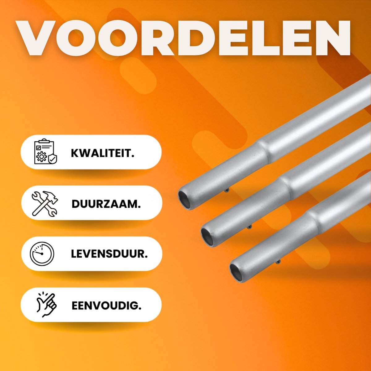 Vlaggenstokhouder - 12 masten - Vlaggenmast - Vlaggenmasthouder -Banner - 12x6 Stuks Vlaggenmasten - 4,3M Paal - Beachvlag