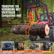 Professionele Bosbouwtang - Stamverplaatser 1000kg - Transporttang - Oranje Handgreep