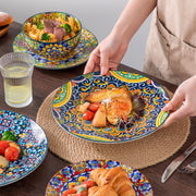 Dynastic Serviesset – 4 persoons – 12 delig – Bohemian Keramisch – Dinerborden – Kleine Borden