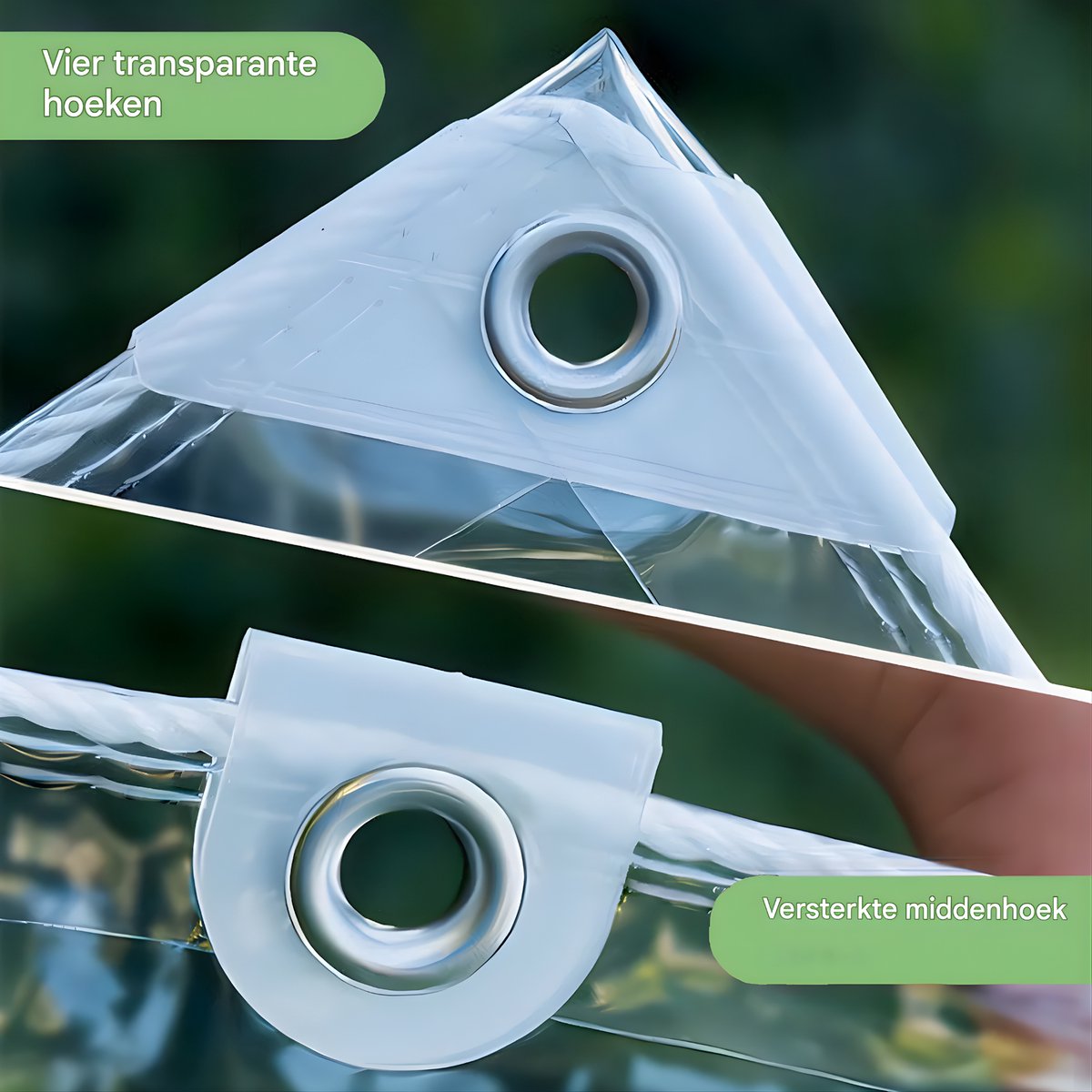 Zeildoek 300x300cm - Transparant - Verranda - Dekzeil - Overkapping - Voor Terras, Pergola & Tuinhuis - Waterdicht - Wind