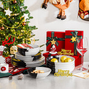 Sorella Rechthoekige bakken - 32 delig - Classy white - Dinerborden - Bordenset - Diepe borden - Ontbijtborden - Servies - Keukenservies