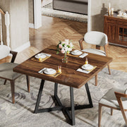 Eettafel Livanti - Voor 4 personen - Vierkant - Keukentafel 80cm - Voor eetkamer - Bruin