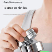 Verstelbare Halterset - Gewichten - Halters - Voor Krachttraining & Thuisfitness - Compacte Stalen Dumbbells van 5 kg - Set van 2