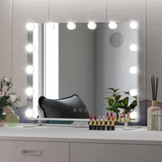 Verlichte Make-upspiegel Valora - Hollywood spiegel - 14 Dimbare LED-lampen - Make-up Spiegel voor Kleedkamer en Slaapkamer - Met USB