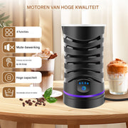 Automatische Elektrische Melkschuimer - 4 in 1 - 1500W - Stoomboot Schuimer - 600ml Warm & Koud Schuimer voor Latte & Koffie