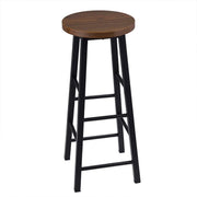 Hoge barkrukken Lyon - Zithoogte 71cm - Donkerbruin - Set van 2 - Keuken - Barstoelen - Zonder rugleuning - Hout