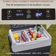 Auto Koelbox - Koelbox - Frigobox - Koelelementen - 45L - 12/24V - Verrijdbaar - Voor Camper, Boot & Outdoor Gebruik