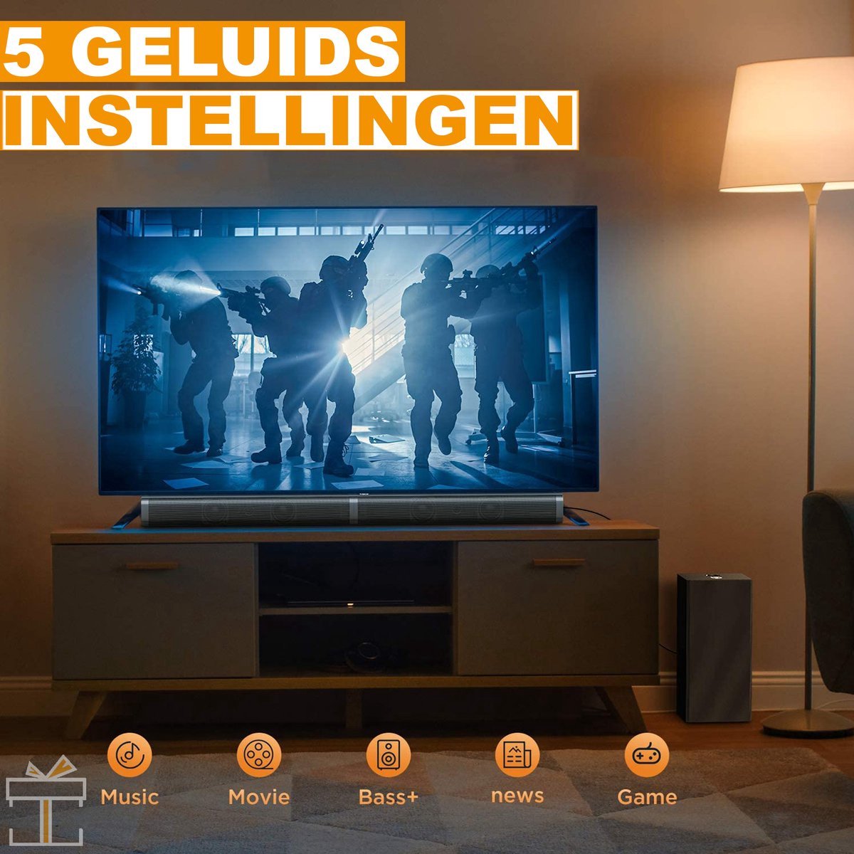 Bolt Edge Soundbar - Bluetooth - Subwoofer - 3D stereo - Voor TV en PC