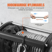 Elektrische Takel - Lier - Hijskraan - Draadloze afstandsbediening tot 20m - 6000KG Power Winch - 12V DC Offroad motor truck