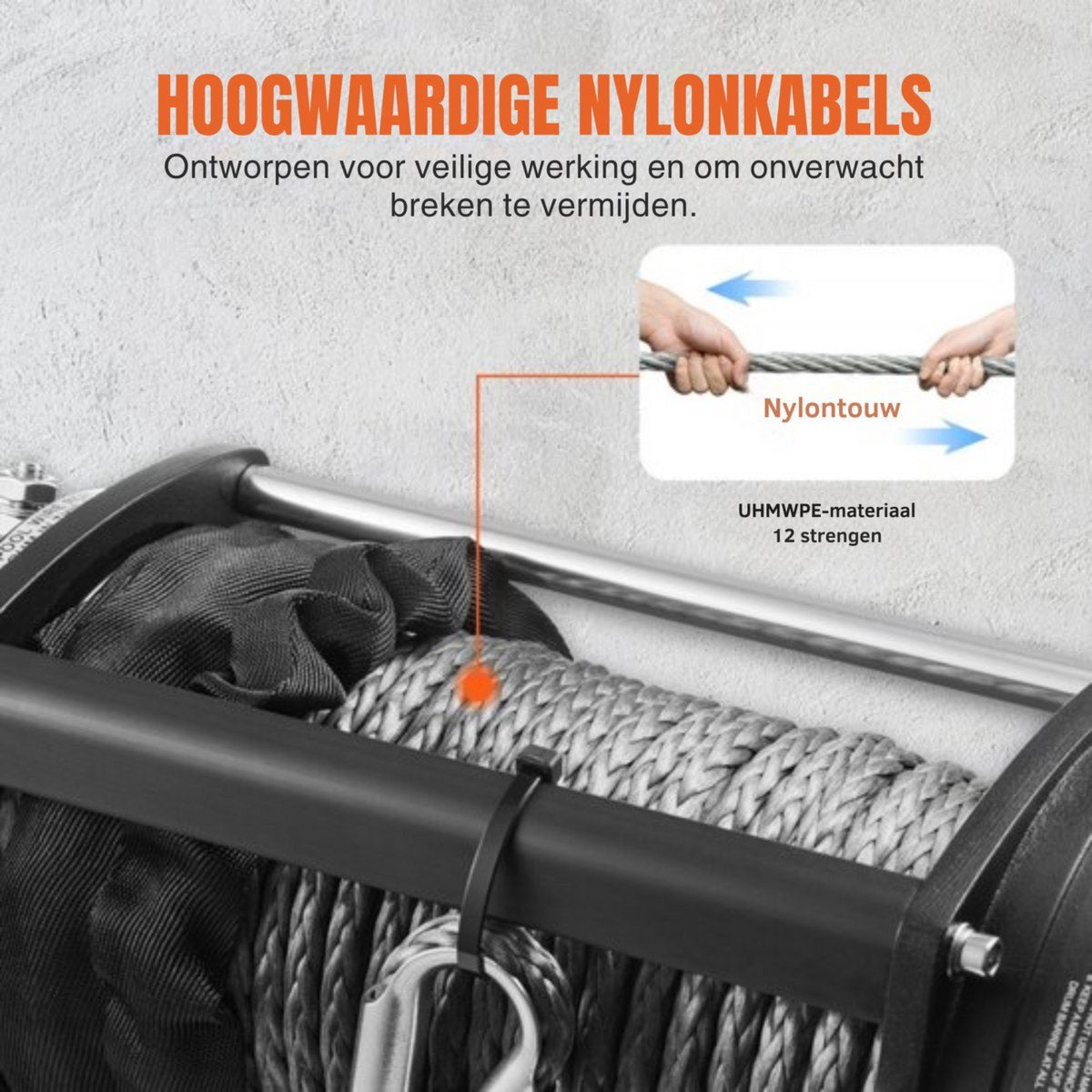 Elektrische Takel - Lier - Hijskraan - Draadloze afstandsbediening tot 20m - 6000KG Power Winch - 12V DC Offroad motor truck