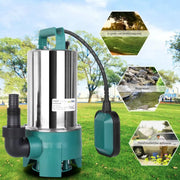 Vijverpomp - Waterpomp - Dompelpomp - Fonteinpomp - 1.100W - Voor Schoon en Vuil Water - Met Automatische Vlotterschakelaar - 16.500 L/u - Voor Zwembad, Vijver, Tuin & Overstromingskelder - Groen