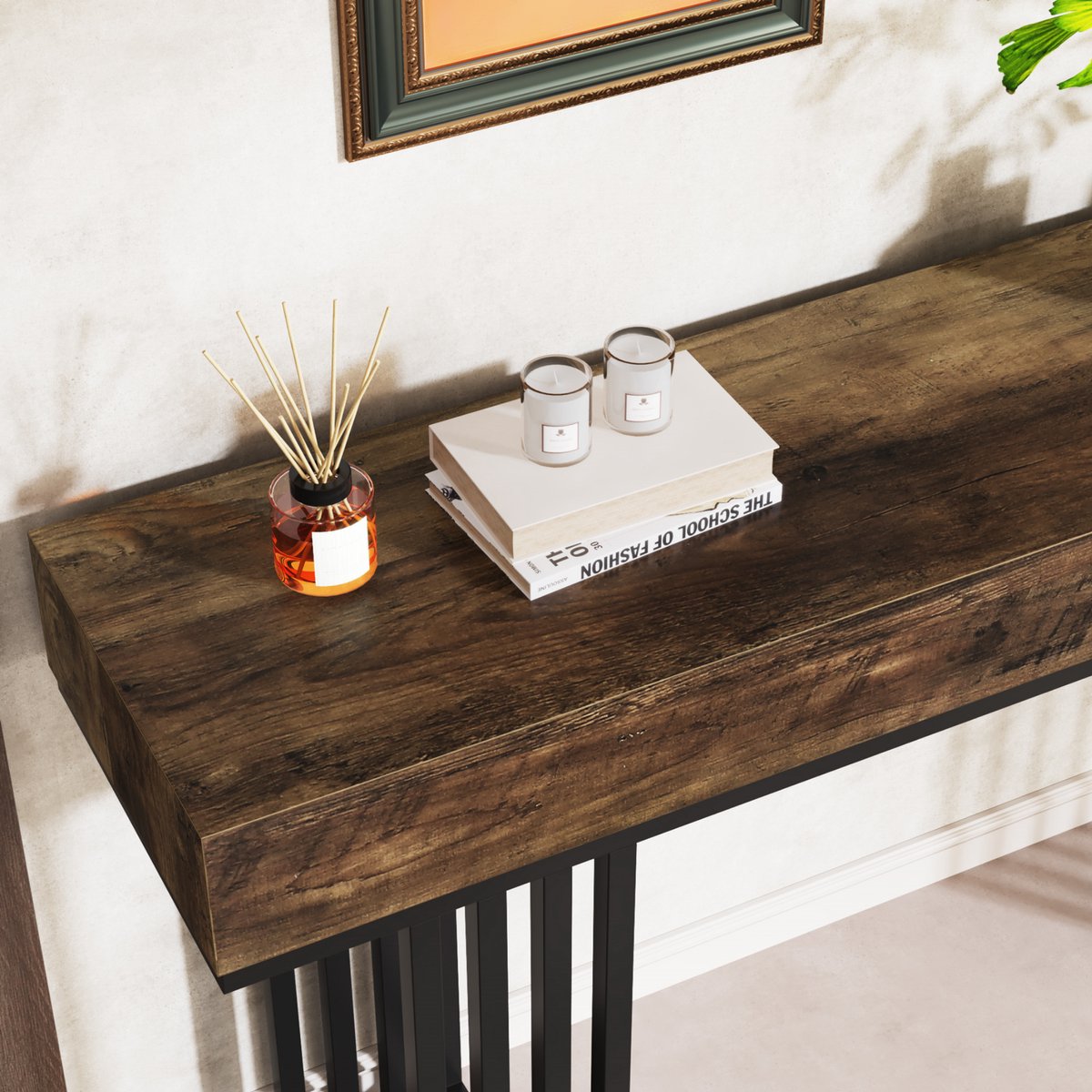 Consoletafel landy - Wandtafel - Bruin - Sidetafel - Massief hout - Haltafel - Woonkamer of hal
