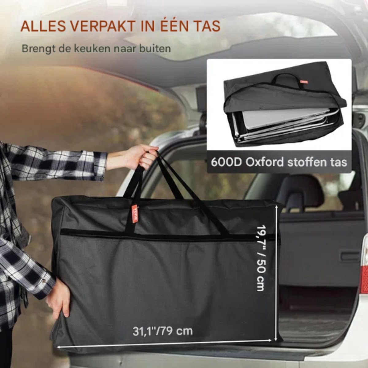 Happyment buitenkeuken - Campingkeuken - Kampeerkeuken - Inclusief keukenkastje