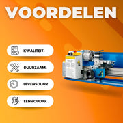 Draaibank PRO - Precisie Metaaldraaibank - 180x350mm Draaibank voor metaal
