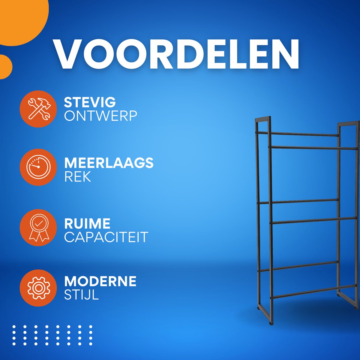 Vintage krattenrek - Voor 6 kratten - Flessenrek - Voor bierkratten of wijn