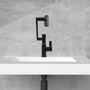 Badkamerkraan - Wastafelkraan - Voor badkamer en keuken - Met LED-temperatuurindicator - Zwart