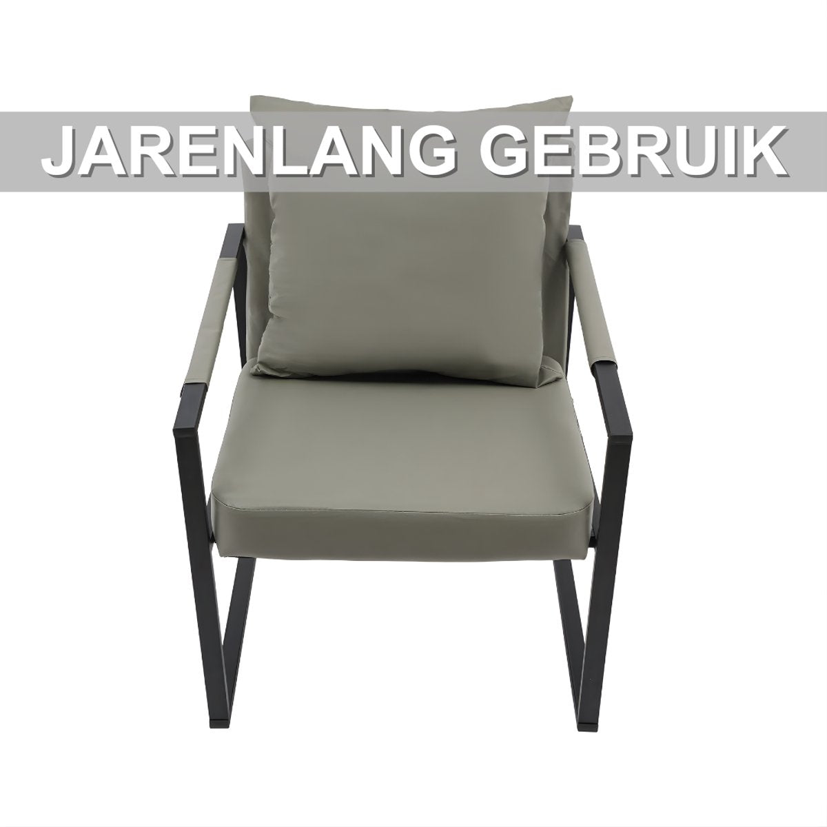 Fauteuil- Voor Woonkamer - Moderne Lounge - Stof /Grijs