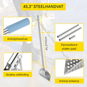 Zandschep voor metaaldetectors - RVS - Strandschep - Detector - Jachtschep - Koolstofvezel Handvat - Voor volwassenen - 15x25cm