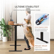 Elektrisch zit sta bureau - Vintage - In Hoogte Verstelbaar Werkstation - 140x70cm
