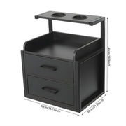 Wandkast - Hangkast - Muurkast - Opbergmeubel - Voor kapsalon - Opbergkast met wandmontage -Zwart