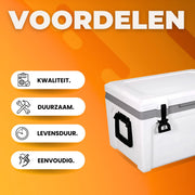 Koelbox 57L - Frigo Vriezer - Koelkast - Draagbare frigobox - Camping - Isolerend - Ruimte voor 50 blikes