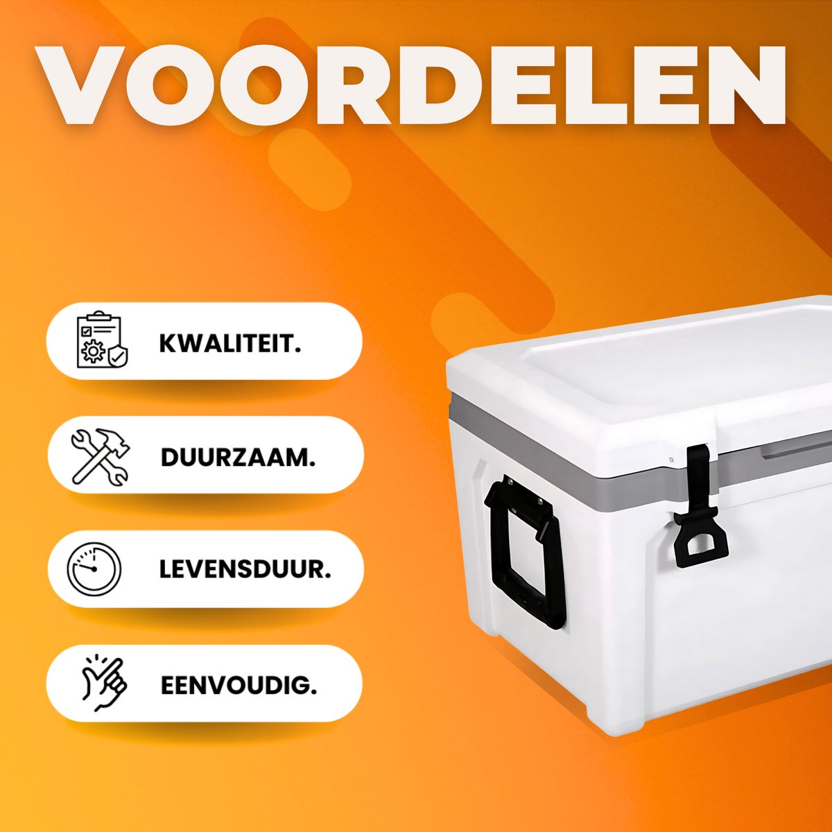 Koelbox 57L - Frigo Vriezer - Koelkast - Draagbare frigobox - Camping - Isolerend - Ruimte voor 50 blikes
