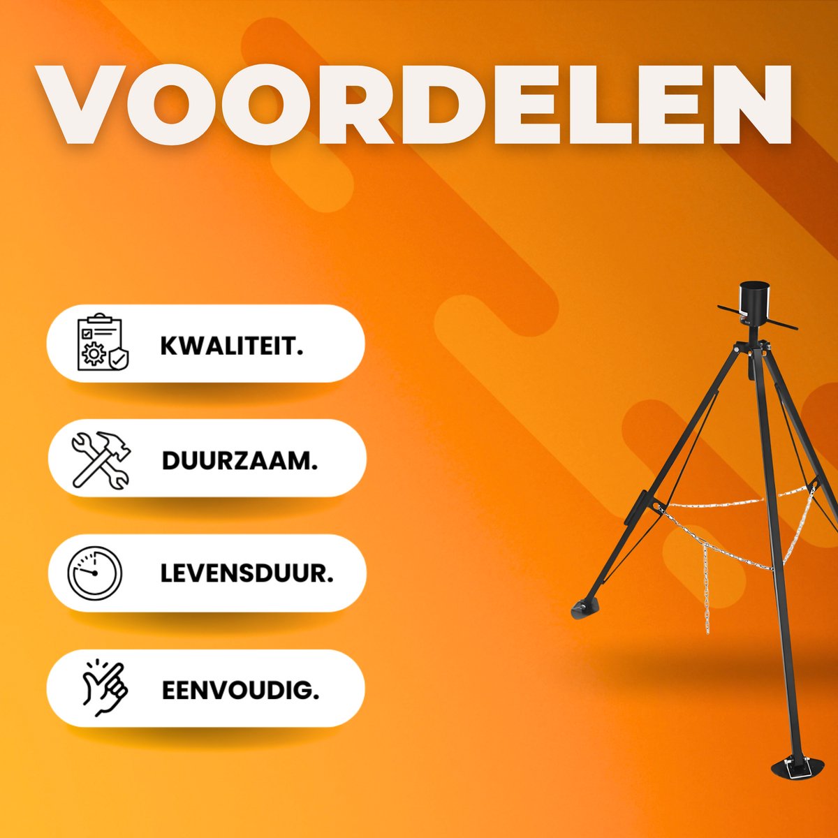 Camper stabilisatie steun - Stabilisator Krik - 880-1450 mm - 2,3 Ton - Campersteunen - Opvouwbaar Statief - Voor Caravan & Trailer