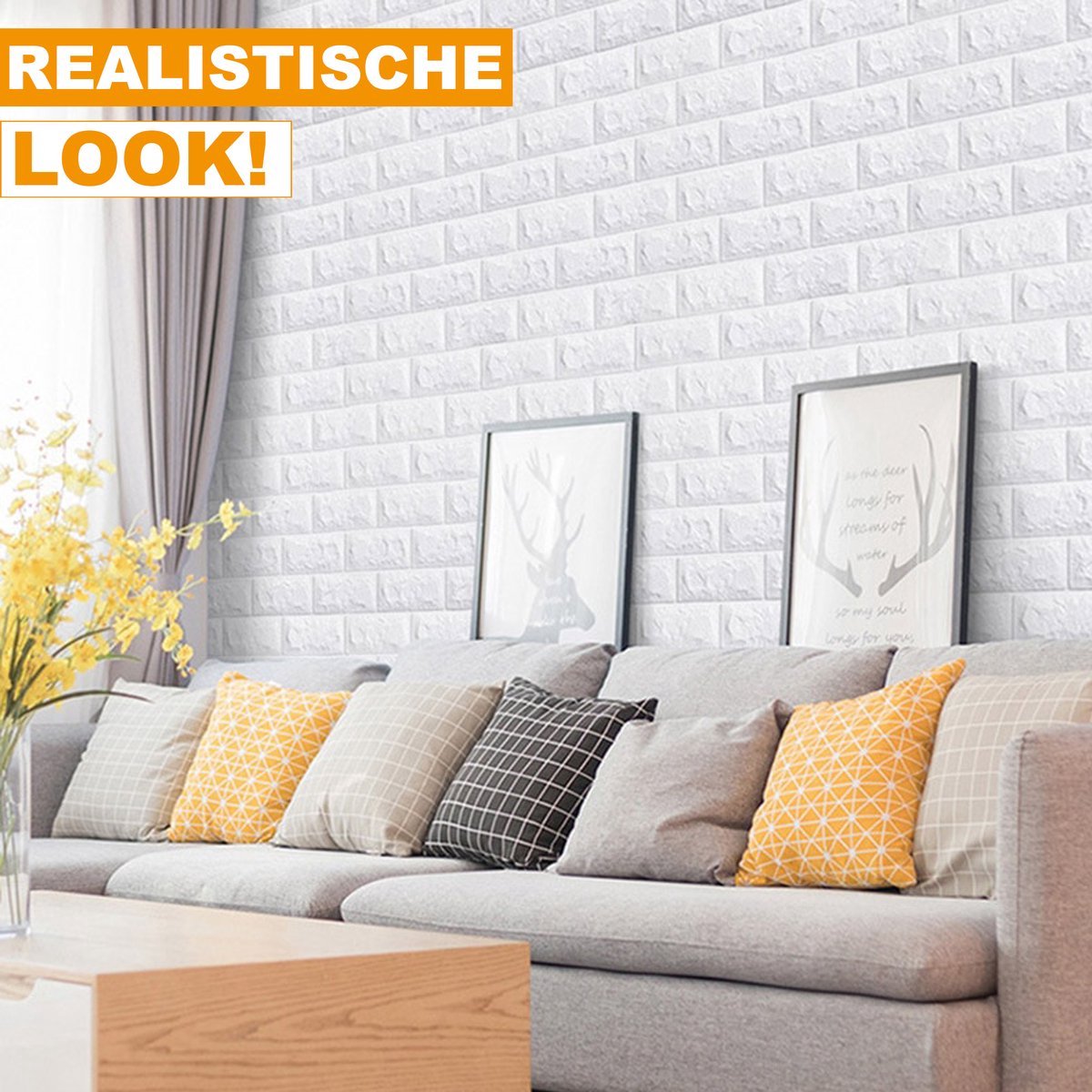 Bolt Edge 3D Wandpanelen - Grijs - 60 stuks - Zelfklevend - Waterdichte muurstickers