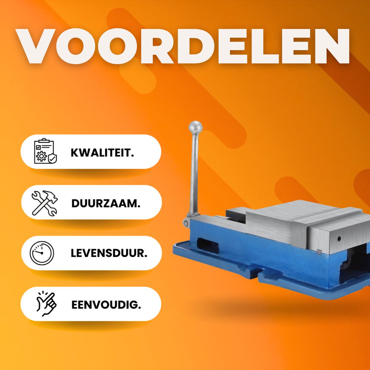 Bankschroef 152mm - Hoge Precisie - Bankklem - Werkbank klem - Voor NC/CNC-machines - Precisieklemmen